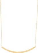 Frankie & Zoe Curved Diamond-Cut Pendant Necklace