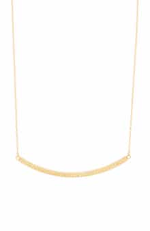 Frankie & Zoe Curved Diamond-Cut Pendant Necklace