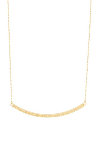 Frankie & Zoe Curved Diamond-cut Pendant Necklace In Gold