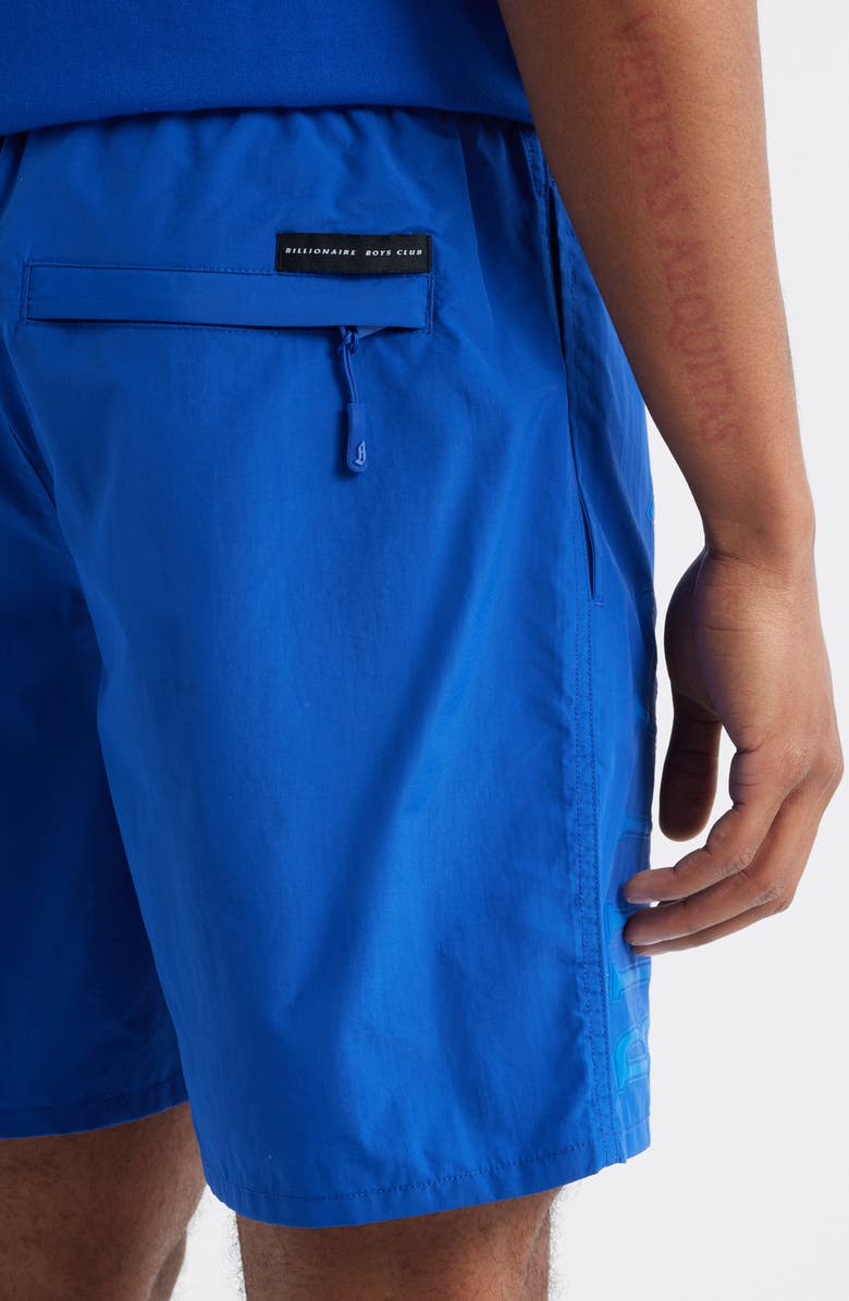 Billionaire Boys Club BB Sunrise Drawstring Nylon Shorts, Alternate, color, Surf The Web