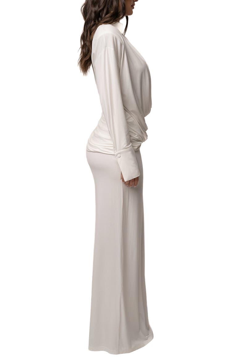 Poise Draped Maxi Dress, Alternate, color, Ivory