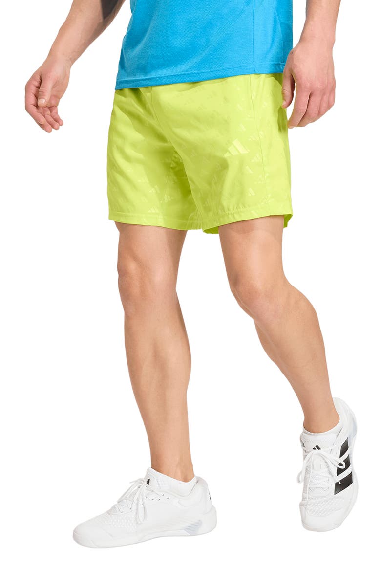 Workout Essentials Brandlove Climacool Woven Shorts, Main, color, SEMI SOLAR YELLOW