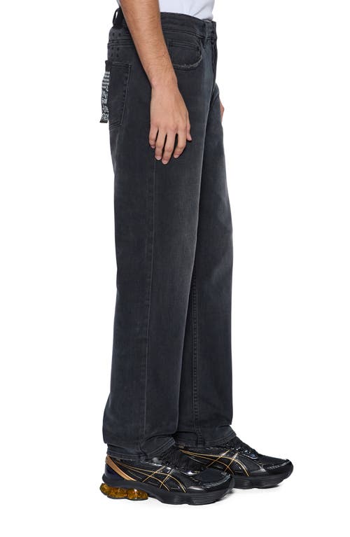 Ksubi Hazlow 3rd Degree Black Straight Leg Jeans In Gray