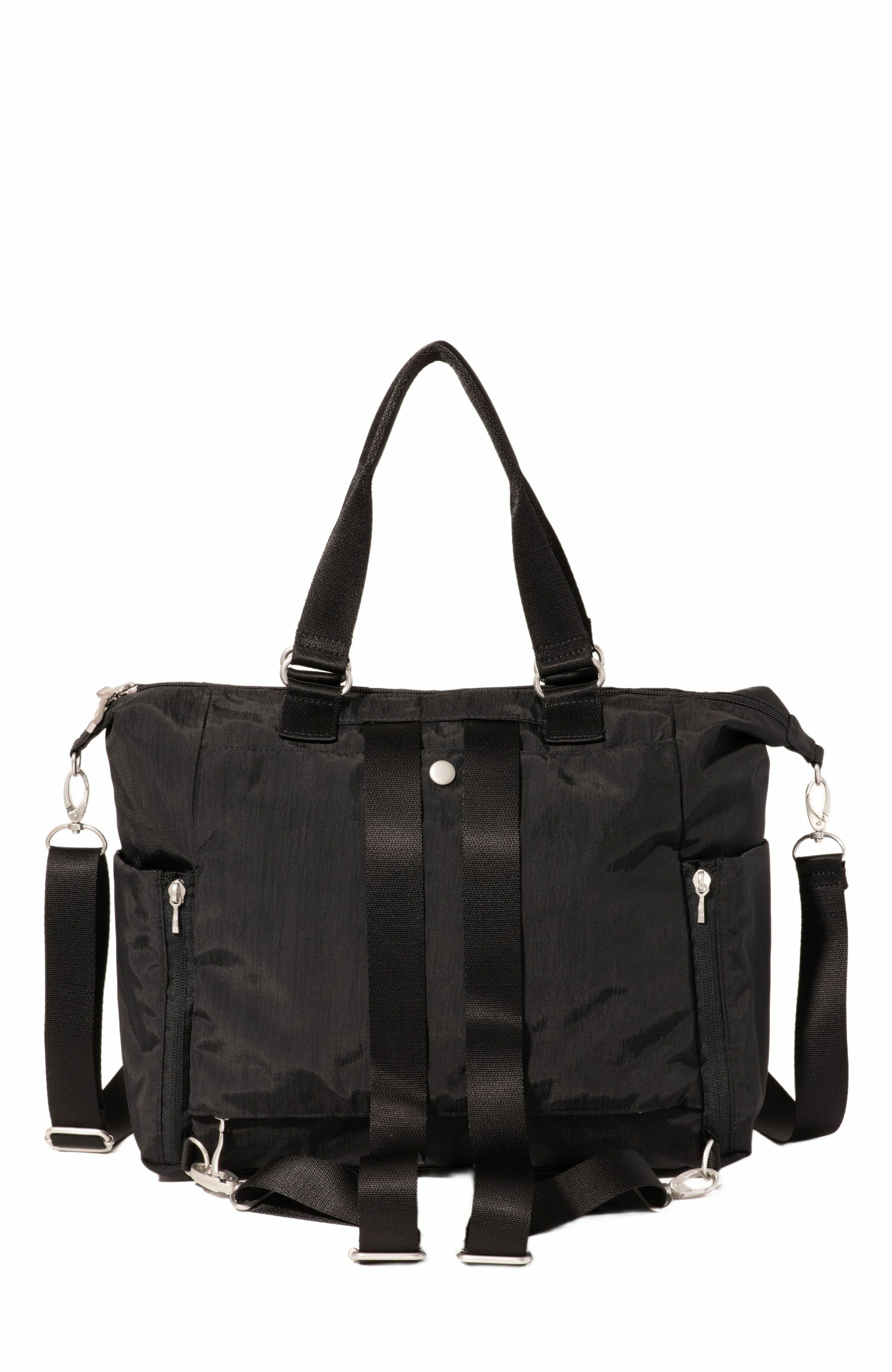 BAGGALLINI Trifecta Convertible Backpack with RFID Wristlet, Alternate, color, Black