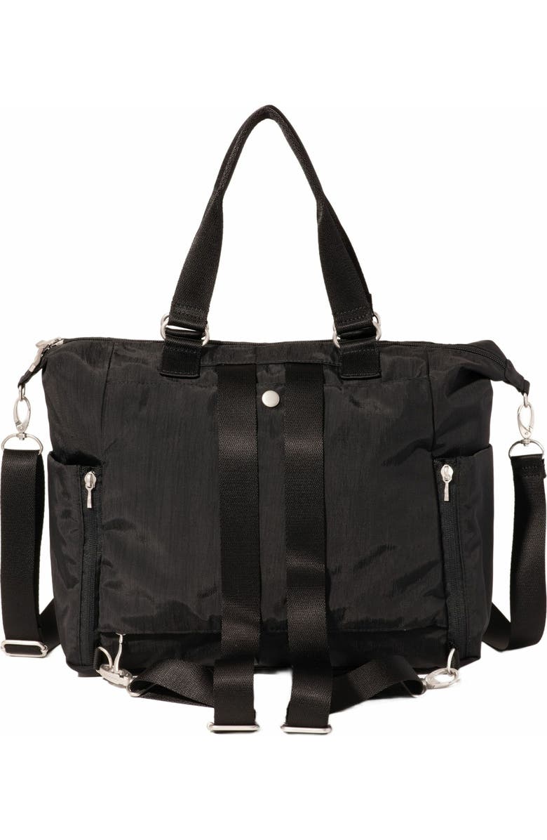 BAGGALLINI Trifecta Convertible Backpack with RFID Wristlet, Alternate, color, Black