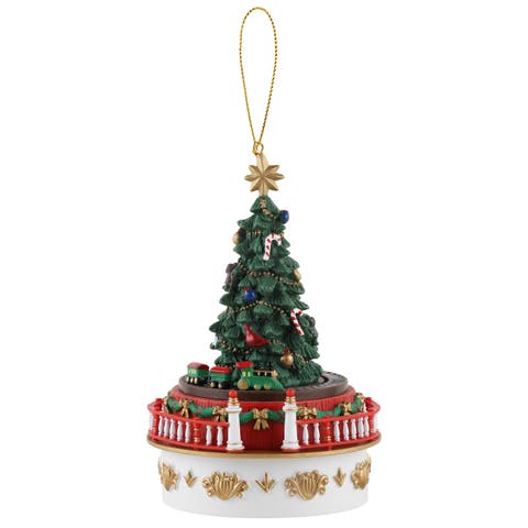 Mini Carnival Music Box - Tree With White Base