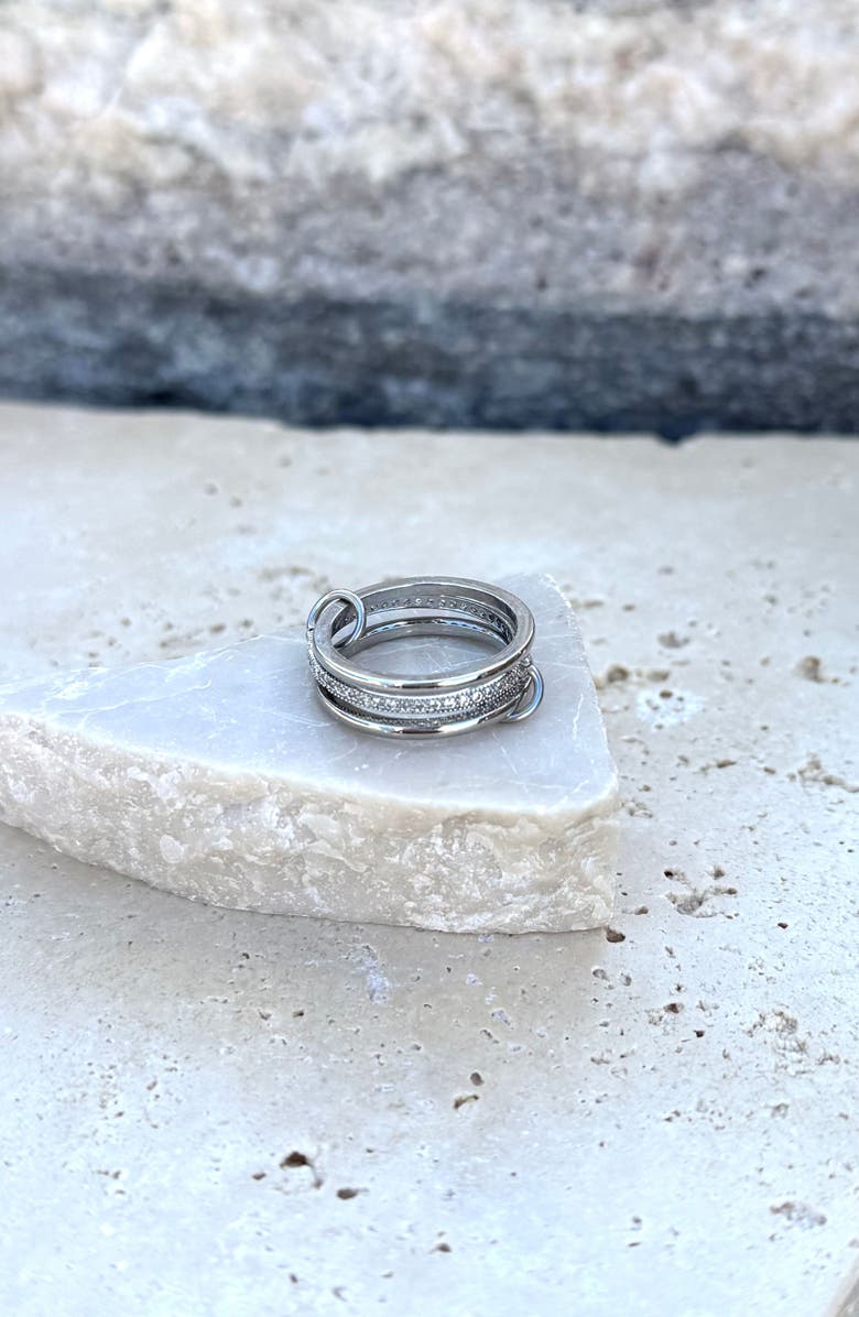 Adornia Connected 3-Layer Ring, Alternate, color, Silver