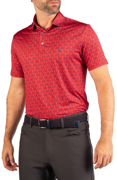 Golf Carts & Snowflakes Performance Polo