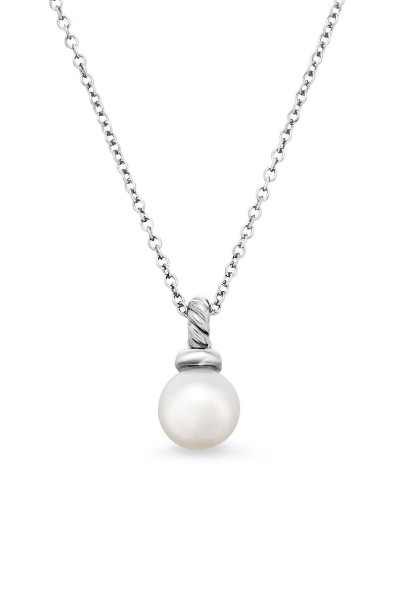 Solari Pendant Necklace with Pearl & Diamonds in 18K Gold, Alternate, color, WHITE GOLD/ DIAMOND/ PEARL