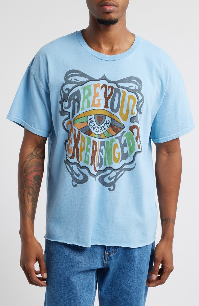 Merch Traffic Jimi Hendrix Are You Experienced Crop Graphic T-Shirt, Main, color, 