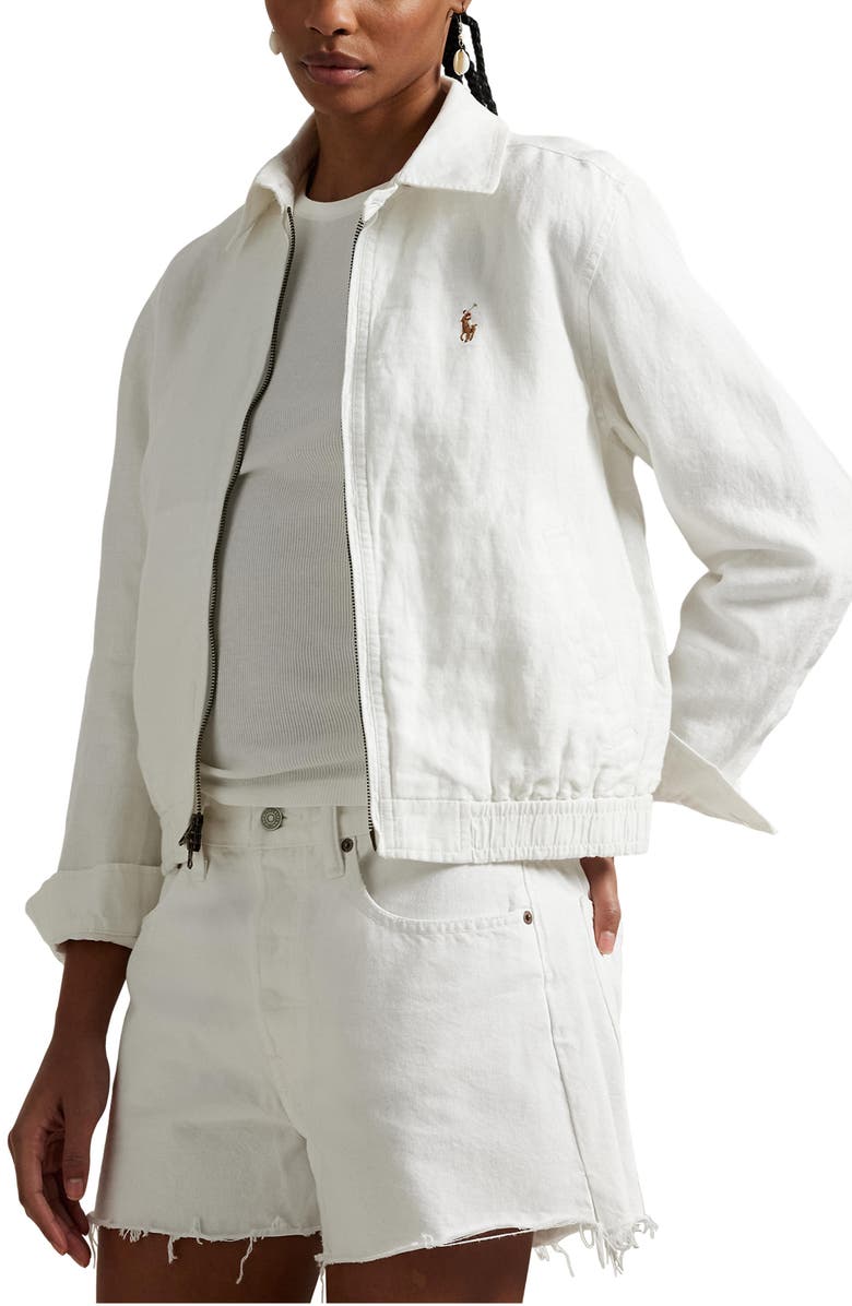 Polo Ralph Lauren Linen Jacket, Alternate, color, White