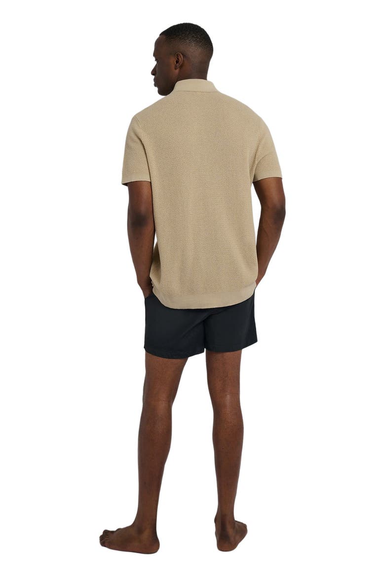 Cotton Textured Knit Polo, Alternate, color, SAND