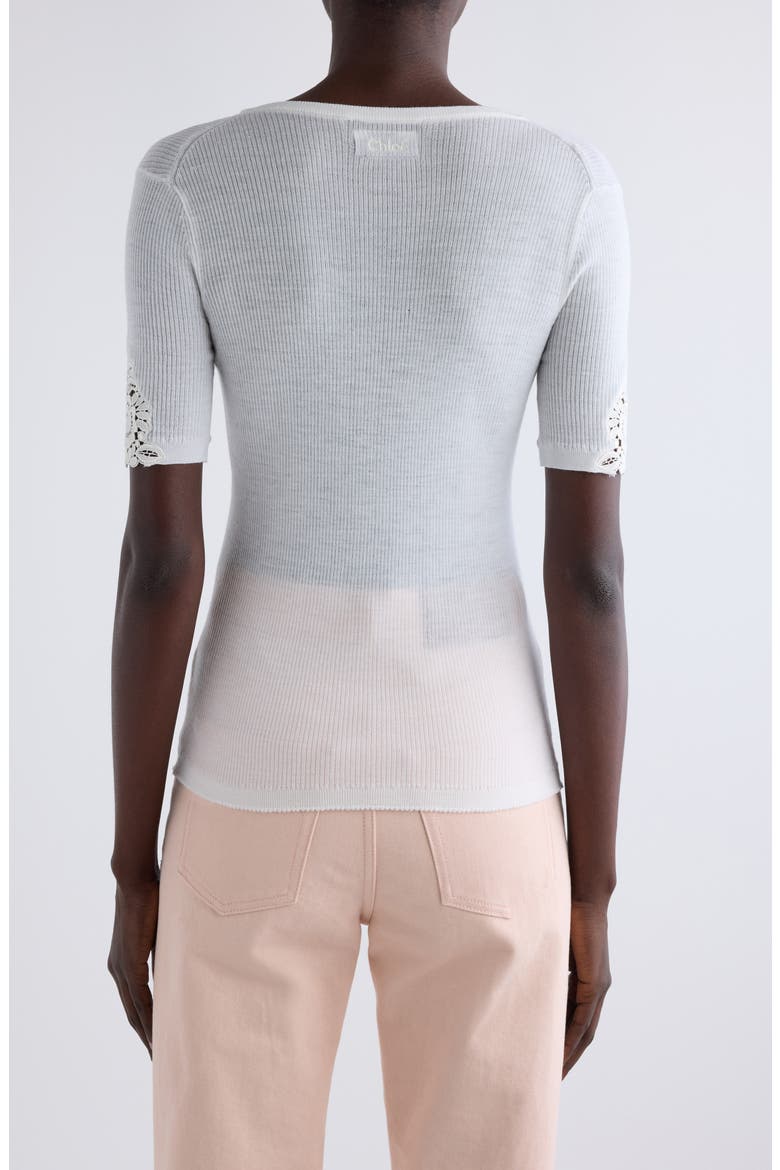 Lace Trim Rib Top, Alternate, color, ICONIC MILK