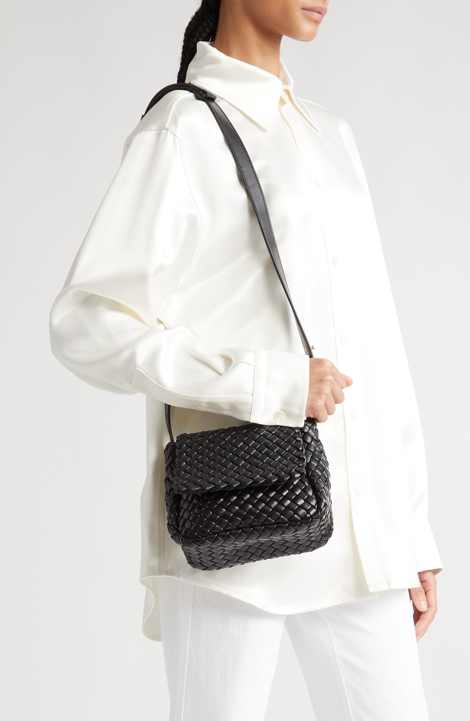 Bottega Veneta Mini Cobble Padded Intrecciato Leather Shoulder Bag ...