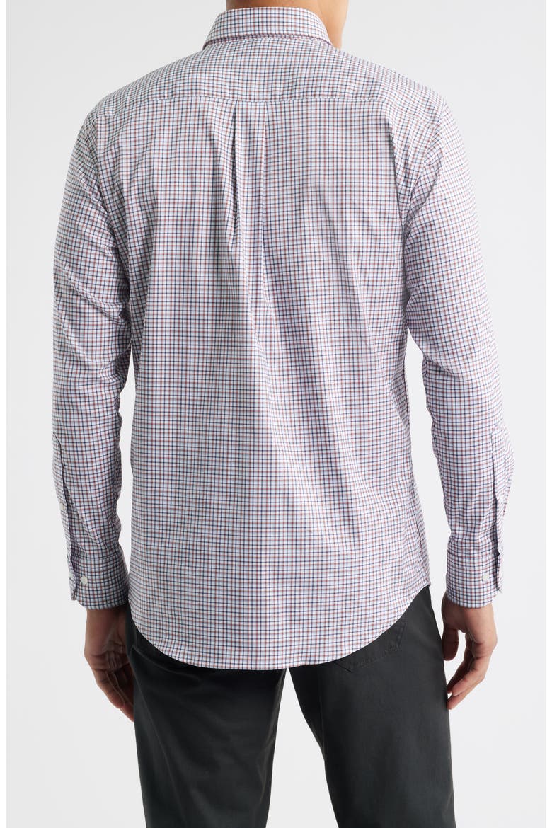 Julian Crown Light Plaid Button-Down Shirt, Alternate, color, NAVY
