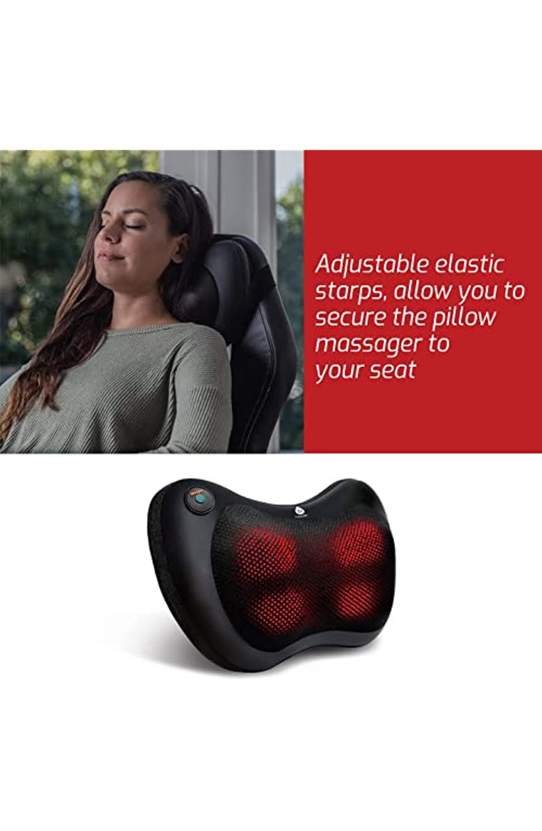 PURSONIC Shiatsu Heating Neck & Back Massager, Alternate, color, Black