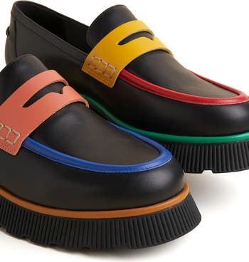 Adam Mismatched Lug Sole Penny Loafer