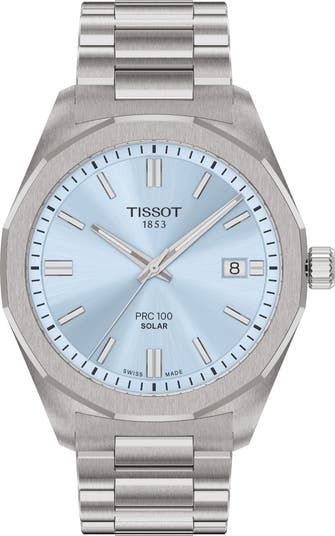 Tissot PRC 100 Solar Quartz Bracelet Watch, 39mm | Nordstrom