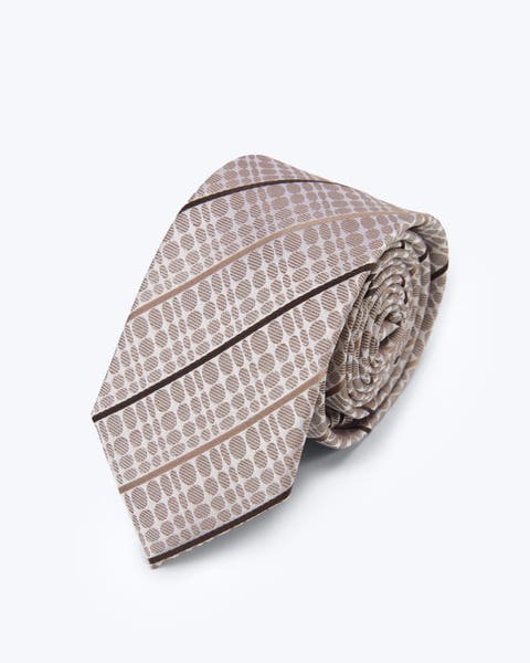 Biscotti Striped Silk Jacquard Tie