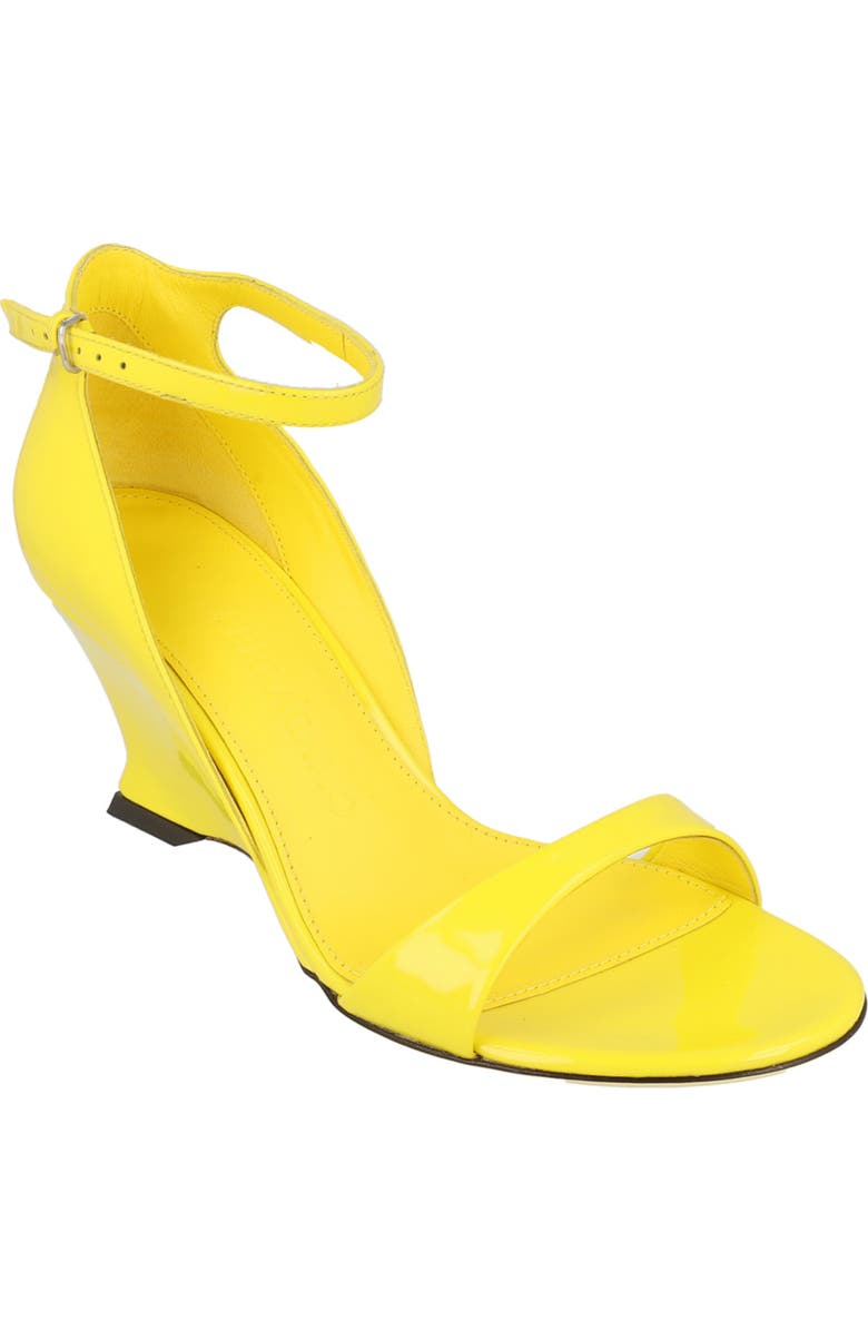 FERRAGAMO Wedge Heel Sandal, Main, color, Yellow