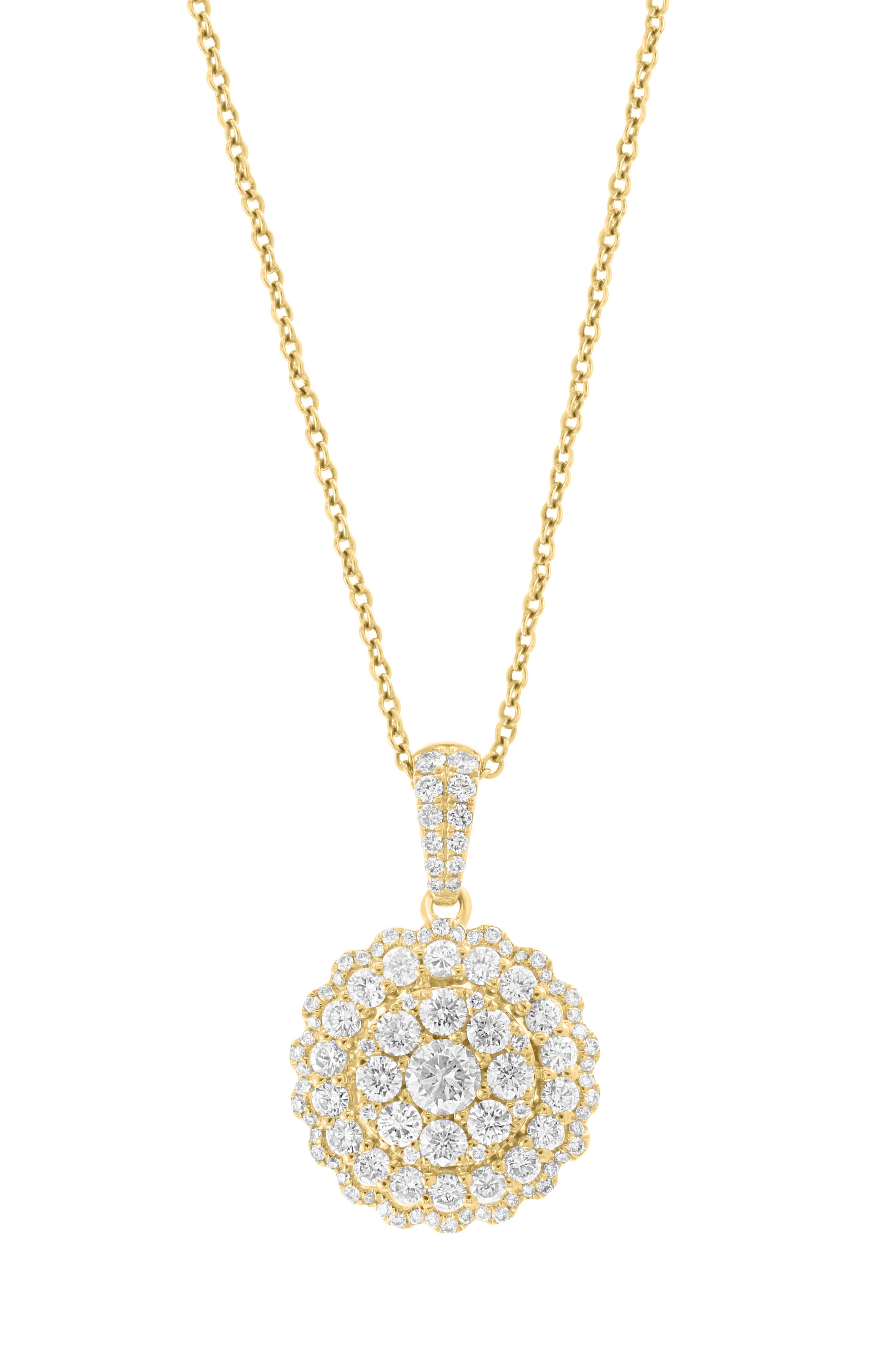 EFFY Pavé Lab Grown Diamond Medallion Pendant Necklace