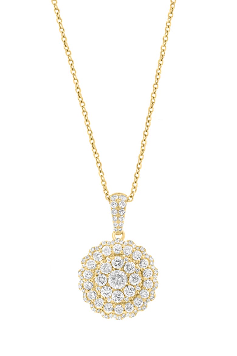 Pavé Lab Grown Diamond Medallion Pendant Necklace, Main, color, GOLD
