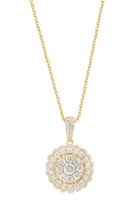 Pavé Lab Grown Diamond Medallion Pendant Necklace