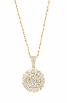 Pavé Lab Grown Diamond Medallion Pendant Necklace