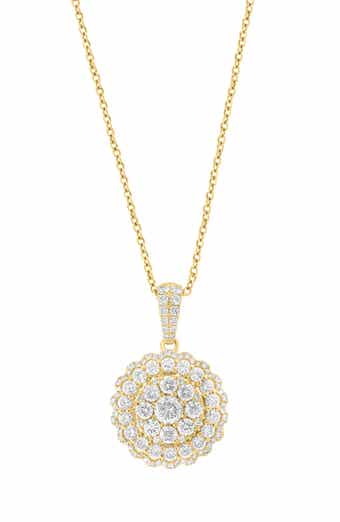 Pavé Lab Grown Diamond Medallion Pendant Necklace