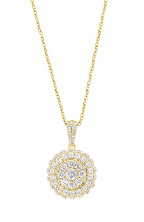 EFFY Pavé Lab Grown Diamond Medallion Pendant Necklace