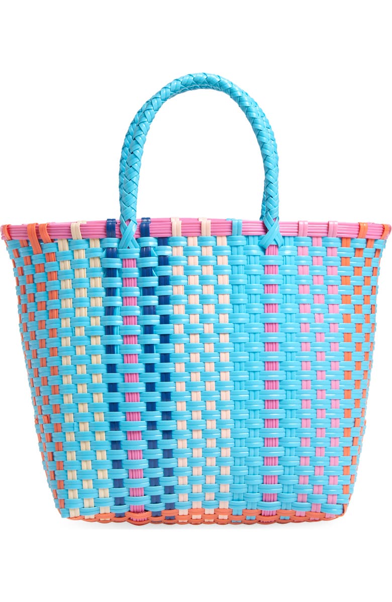 Ruby & Ry Kids' Basket Weave Tote Bag, Main, color, Multi