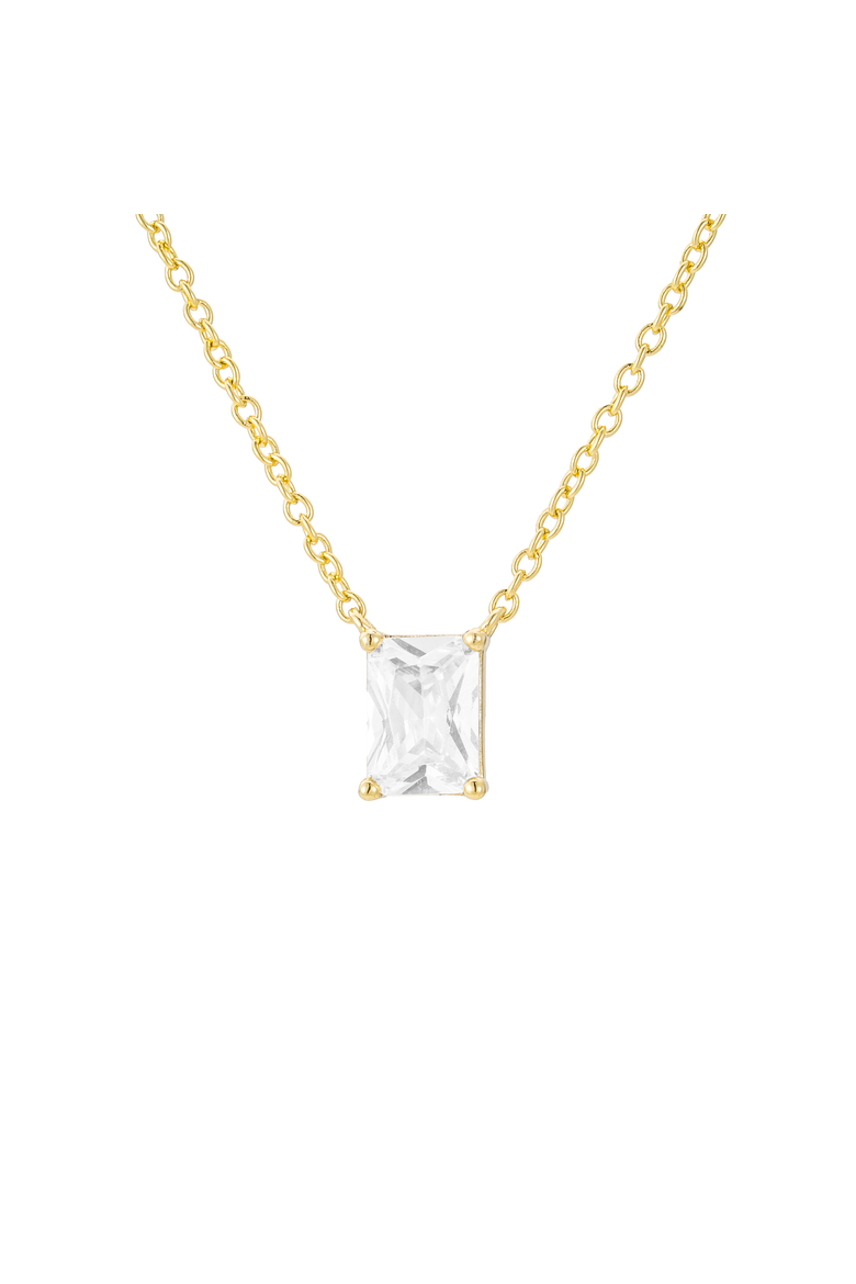 Astor Crystal Necklace, Main, color, Metallic Gold