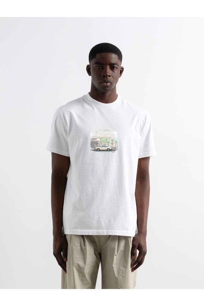 Chasing Classics Print T-Shirt, Main, color, Plain White