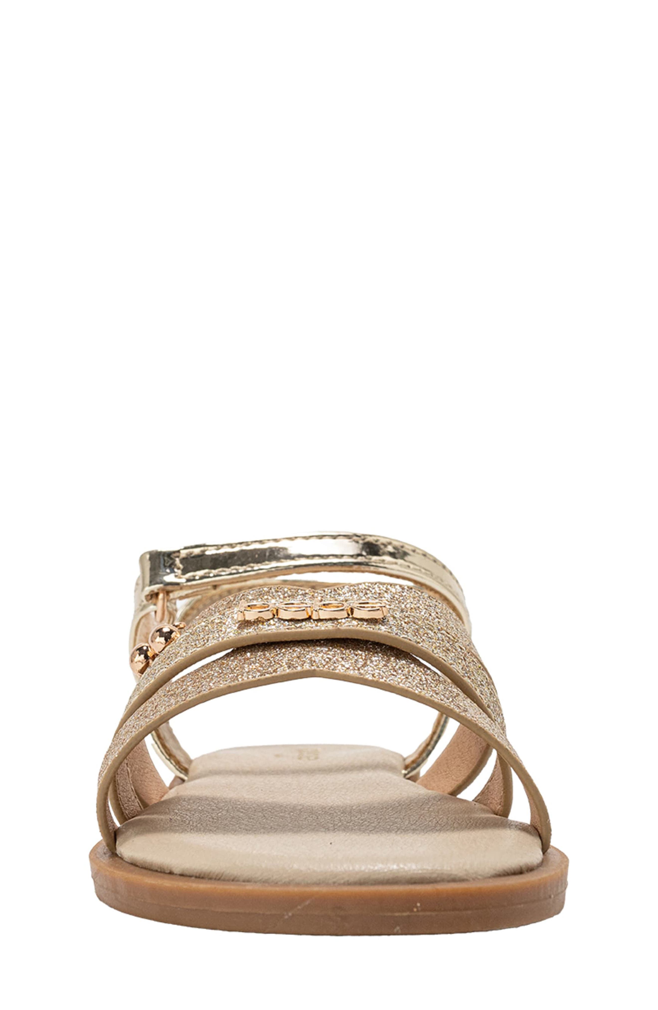 bebe Shimmer Sandal, Alternate, color, 