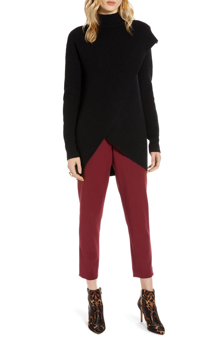 Halogen<sup>®</sup> Faux Wrap Cashmere Blend Sweater, Main, color,