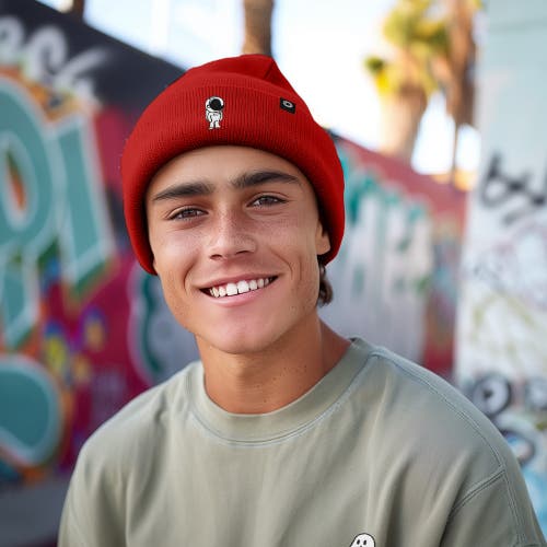 Dalix Astronaut Beanie In Red