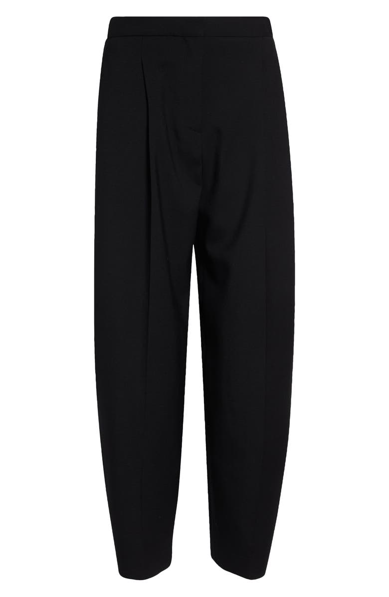 Alaïa Tailored Wool Stretch Gabardine Barrel Leg Pants, Main, color, Noir Alaia