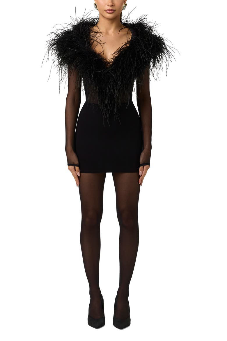 Butter Contour Miniskirt, Alternate, color, BLACK