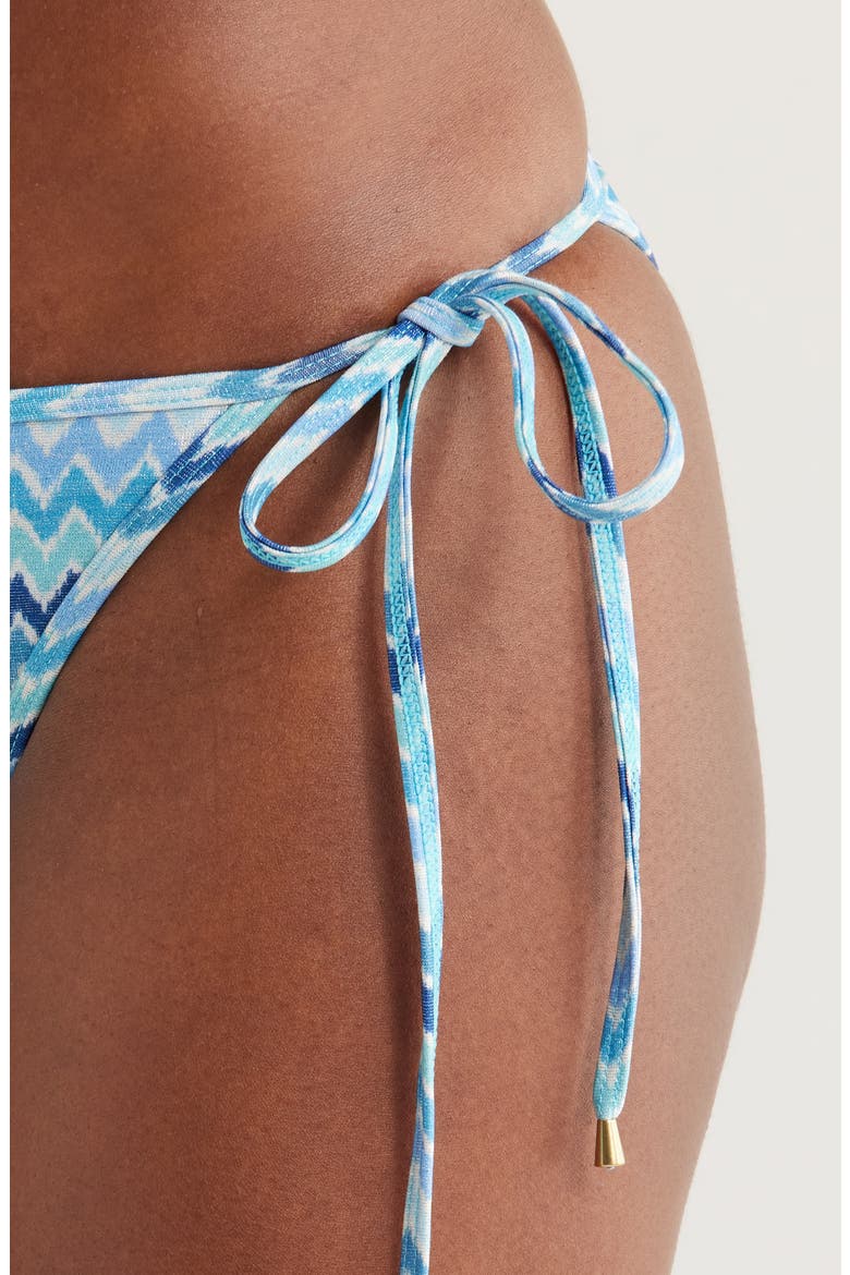 Moriah Metallic Chevron Bikini Bottoms, Alternate, color, BEACH BLUE CHEVRON
