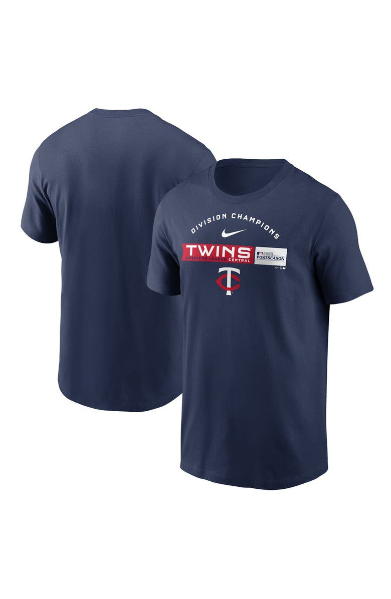 Nike Men's Nike  Navy Minnesota Twins 2023 AL Central Division Champions T-Shirt, Main, color, 