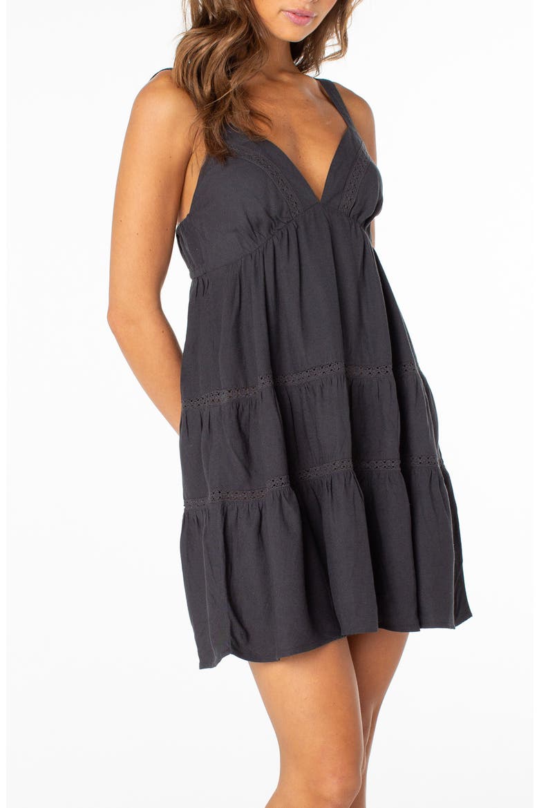Layla Tiered Minidress, Alternate, color, PHANTOM