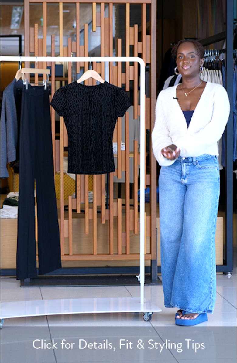 Eisa Leopard Velvet Burnout T-Shirt, sales video thumbnail