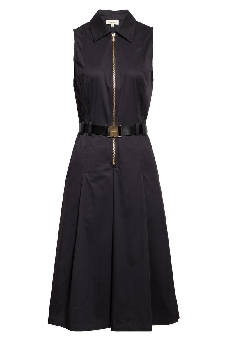 Kylo Belted Shirtdress, Alternate, color, BLACK