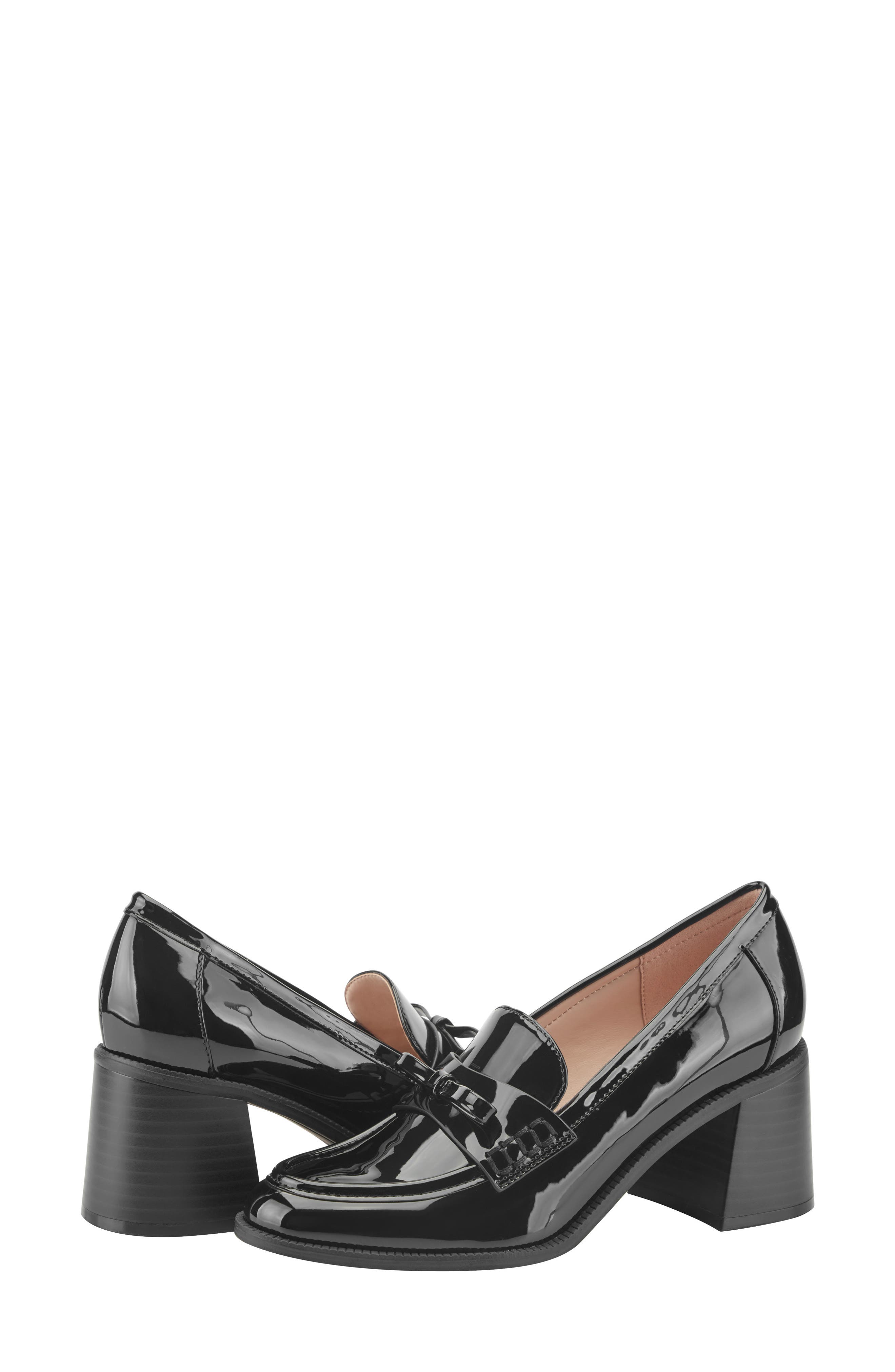 Kaynei Faux Leather Loafer Pump, Alternate, color, BLACK