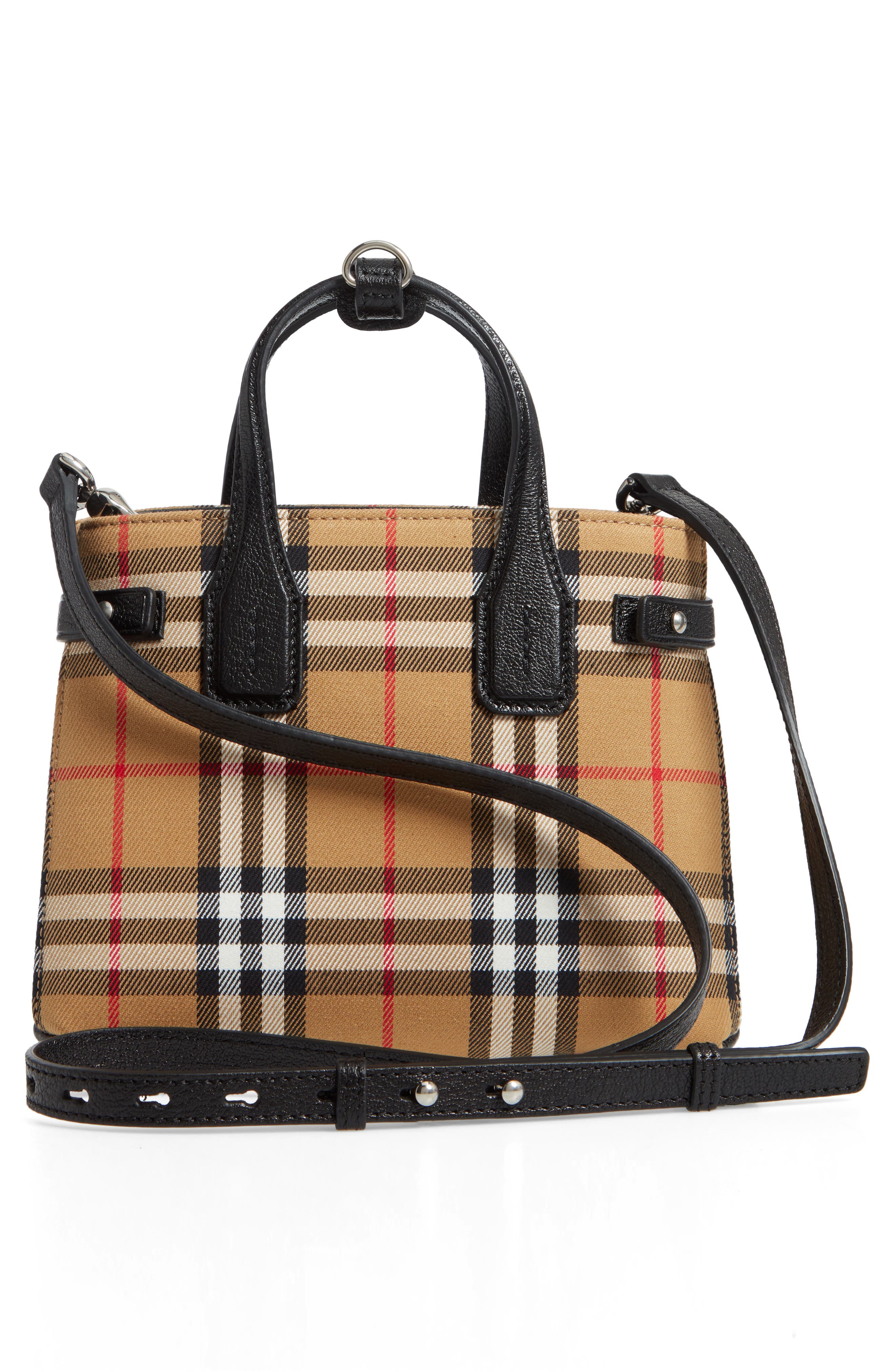 Burberry Baby Banner Vintage Check Tote, Alternate, color, 