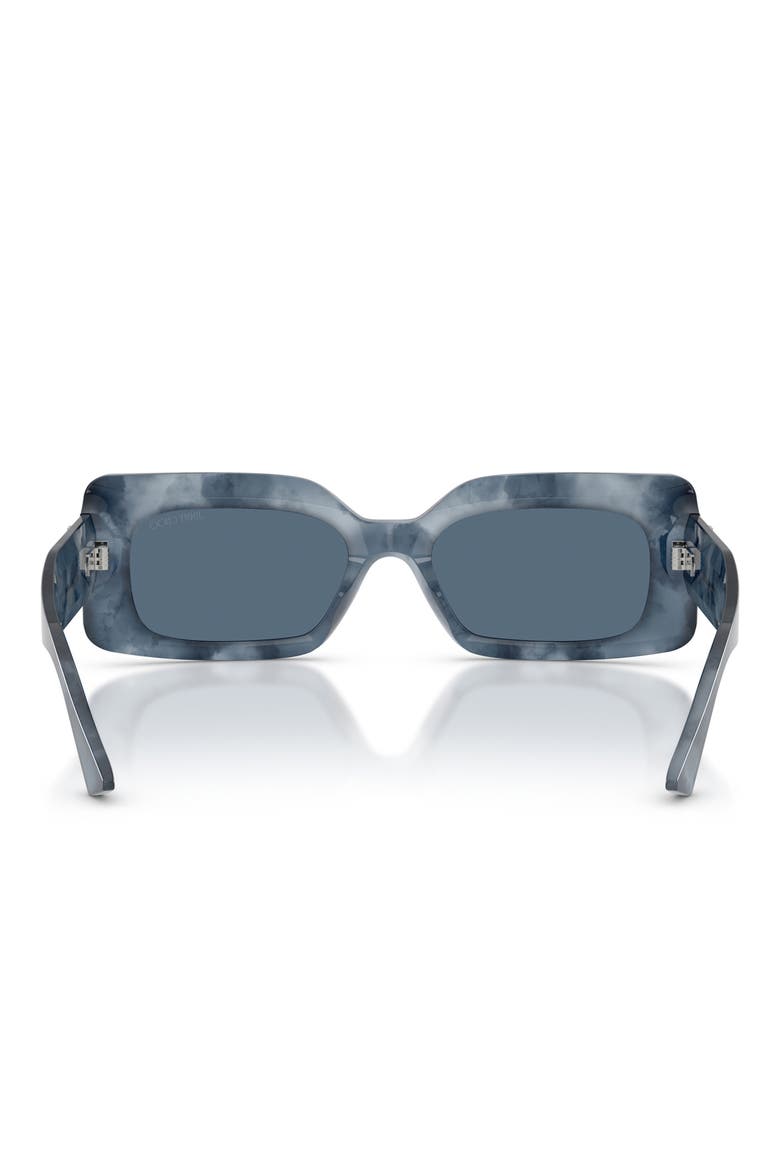 53mm Rectangular Sunglasses, Alternate, color, NAVY BLUE HAVANA / DARK BLUE