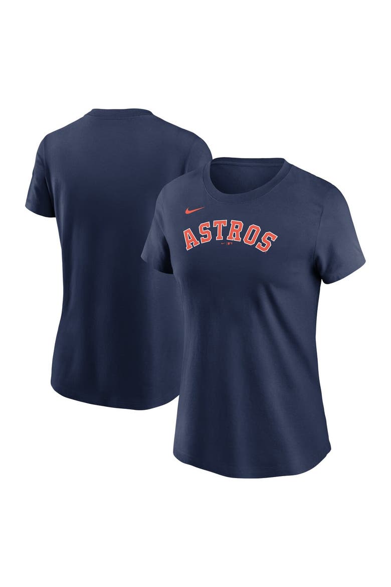 Women's Nike  Navy Houston Astros Wordmark T-Shirt, Main, color, Navy