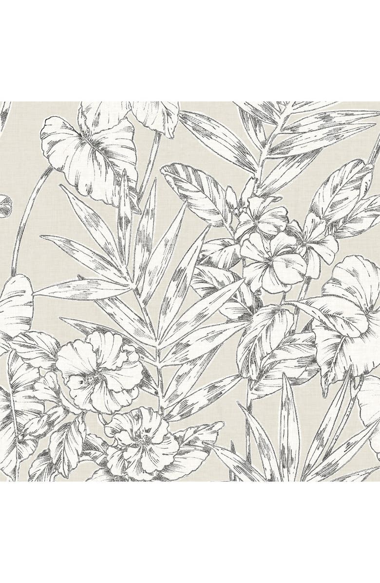 Wallpops Grey Cayman Peel & Stick Wallpaper, Alternate, color, Neutral