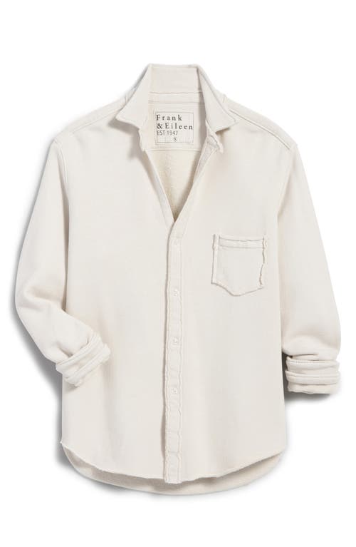 Frank & Eileen Women's Eileen Relaxed Button-up In Textured Glitter In Vintage White