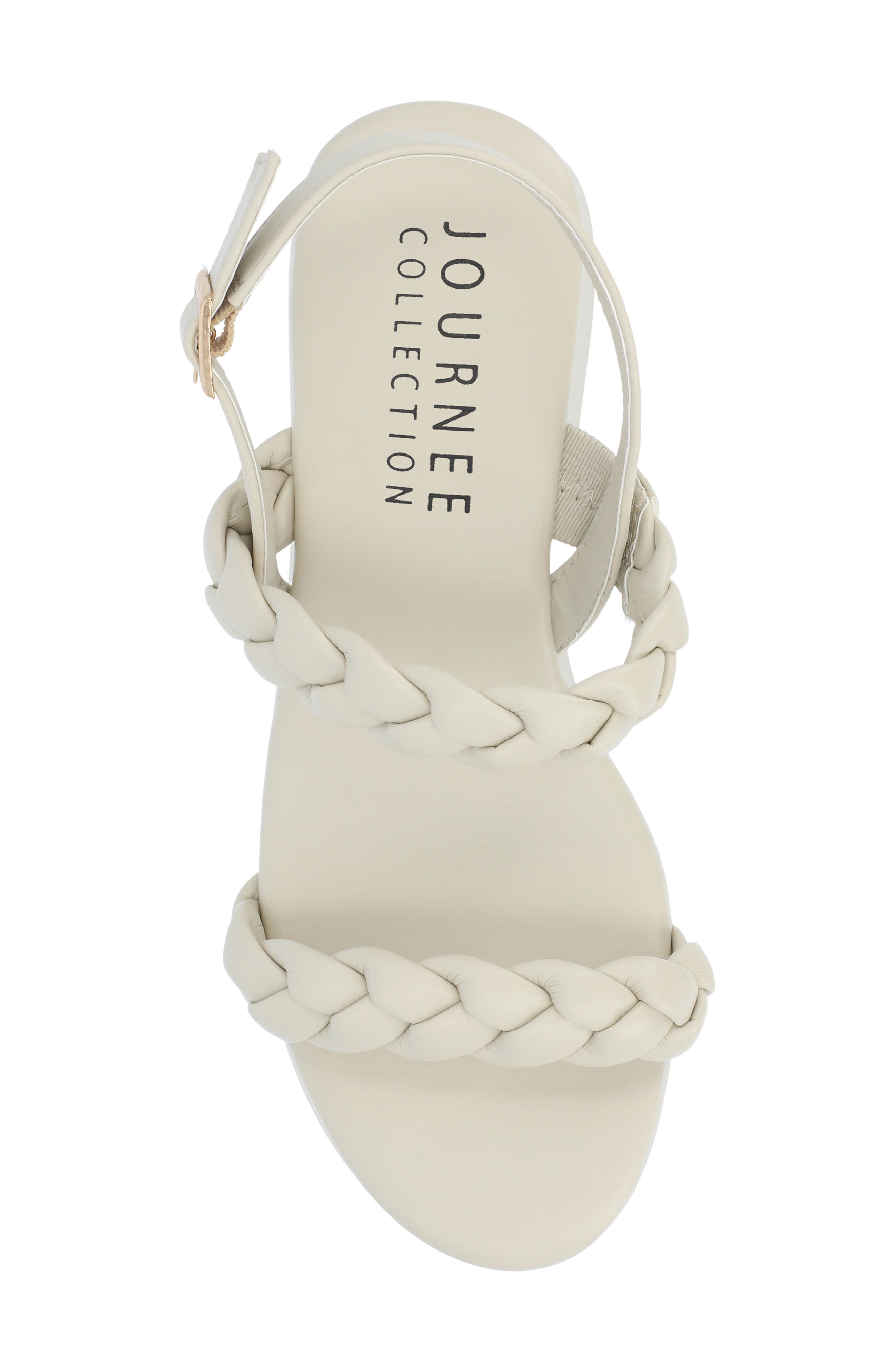 Zannah Braided Platform Sandal, Alternate, color, STONE